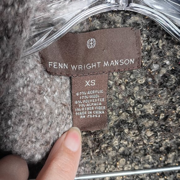 Fenn Wright Manson Womens XS Wool Cardigan Sweater Boho Artisan Folk Abstract - Picture 5 of 5